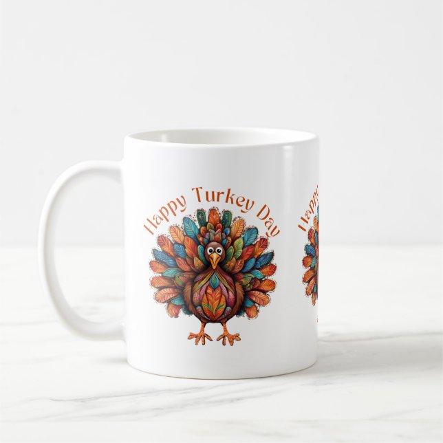 Lycklig Turkiet-dagen Kaffemugg (Vänster)
