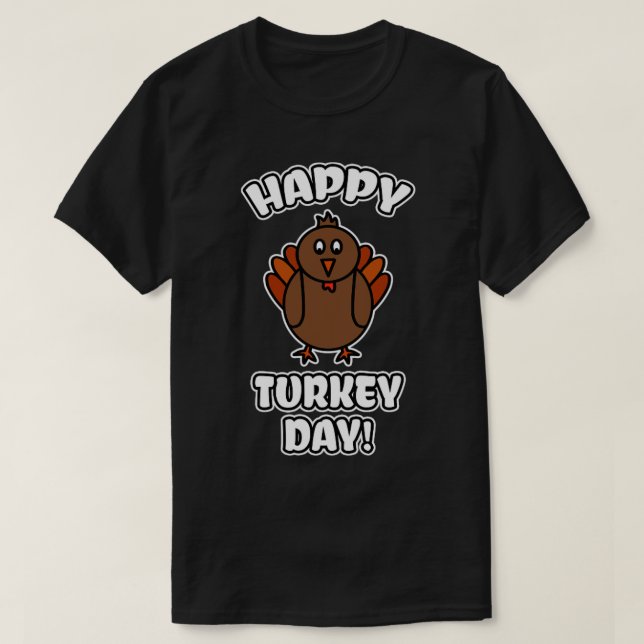 Lycklig Turkiet-dagen T Shirt (Design framsida)