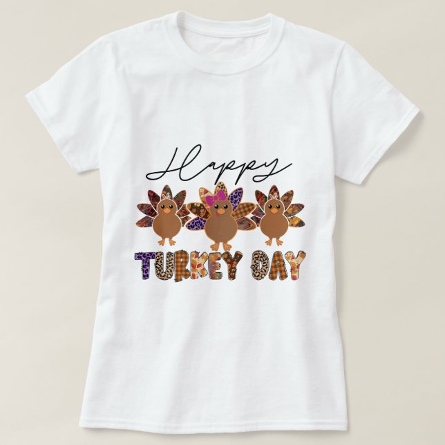 Lycklig Turkiet-dagen T Shirt (Design framsida)