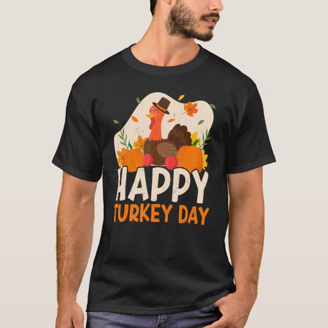 Lycklig Turkiet-dagen Tack Ge Thanksgiving 2 T Shirt (Framsida)