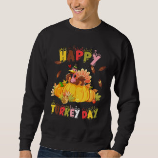 Lycklig Turkiet-dagen Thanksgiving 2021 höstfack Lång Ärmad Tröja