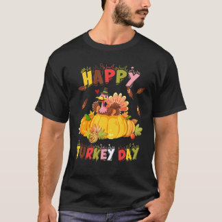 Lycklig Turkiet-dagen Thanksgiving 2021 höstfack T Shirt