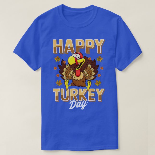 Lycklig Turkiet-dagen Thanksgiving Dag Helgdag G T Shirt (Design framsida)