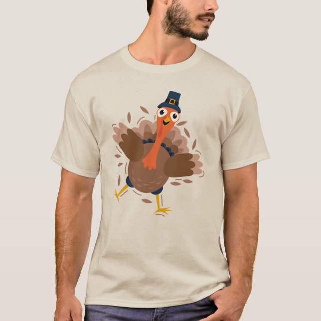 Lycklig Turkiet T Shirt (Framsida)