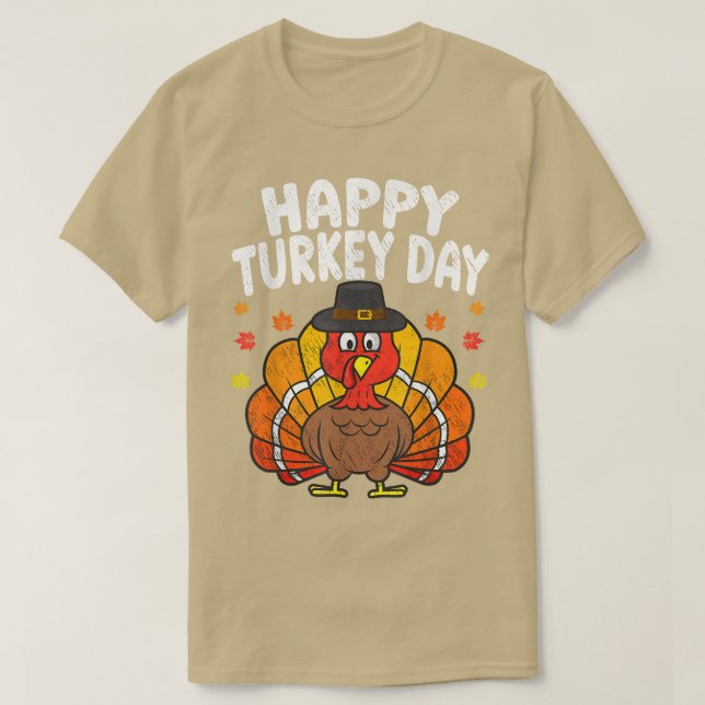 Lycklig Turkietdagen - en fin Thanksgiving 2022 -  T Shirt (Design framsida)