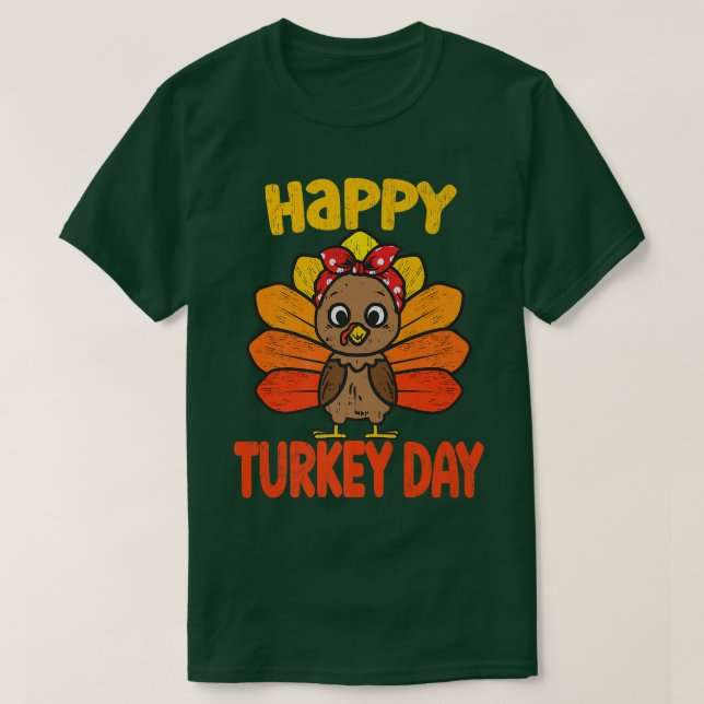 Lycklig Turkietdagen - en fin Thanksgiving 2022 -  T Shirt (Design framsida)