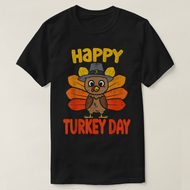 Lycklig Turkietdagen - en fin Thanksgiving 2022 -  T Shirt (Design framsida)