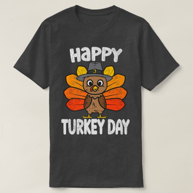 Lycklig Turkietdagen - en fin Thanksgiving 2022 -  T Shirt (Design framsida)