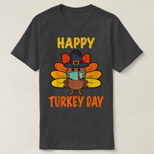 Lycklig Turkietdagen - en fin Thanksgiving 2022 -  T Shirt (Design framsida)