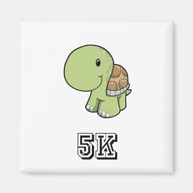 Lycklig Turtle 5K Magnet (Framsidan)