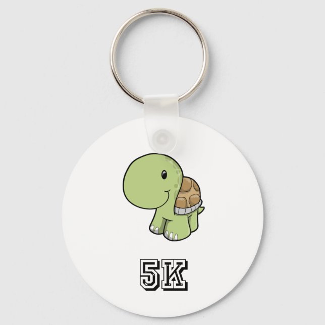 Lycklig Turtle 5K Nyckelring (Framsida)