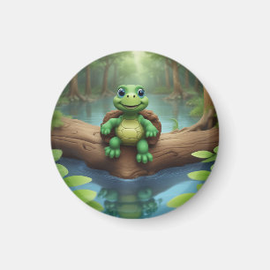 Lycklig Turtle Birthday Magnet