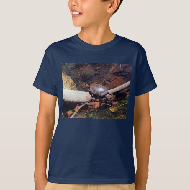 Lycklig Turtle T Shirt (Framsida)
