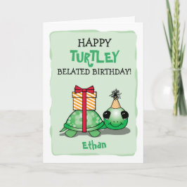 Lycklig Turtley Belet Birthday Card med sköldpadda Kort