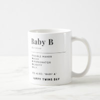 Lycklig Twillingar Dag Baby A och Baby B