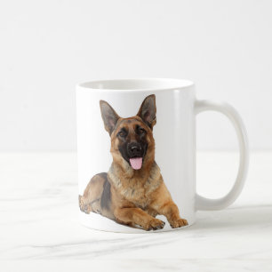 Lycklig tysk herdekaffemugg kaffemugg