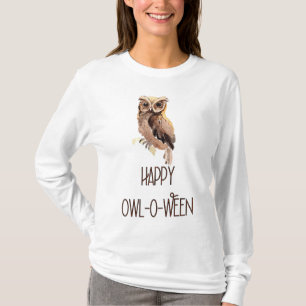 Lycklig Uggla-O-Ween T-Shirt