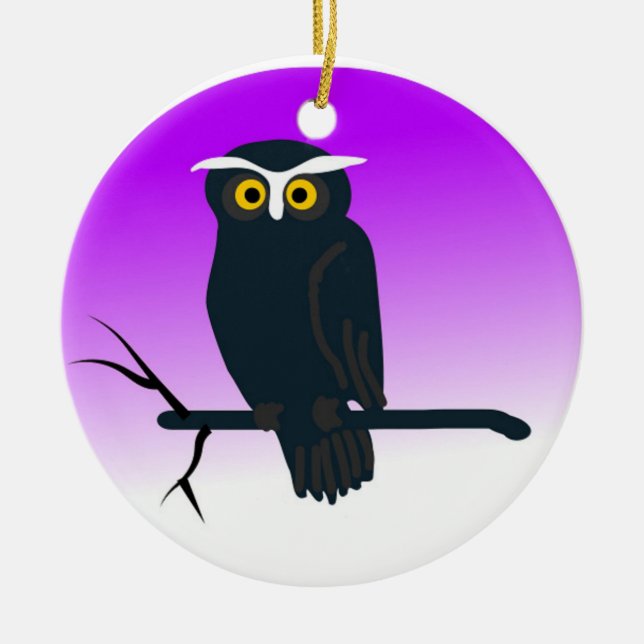 Lycklig Uggle Ornament (Framsidan)