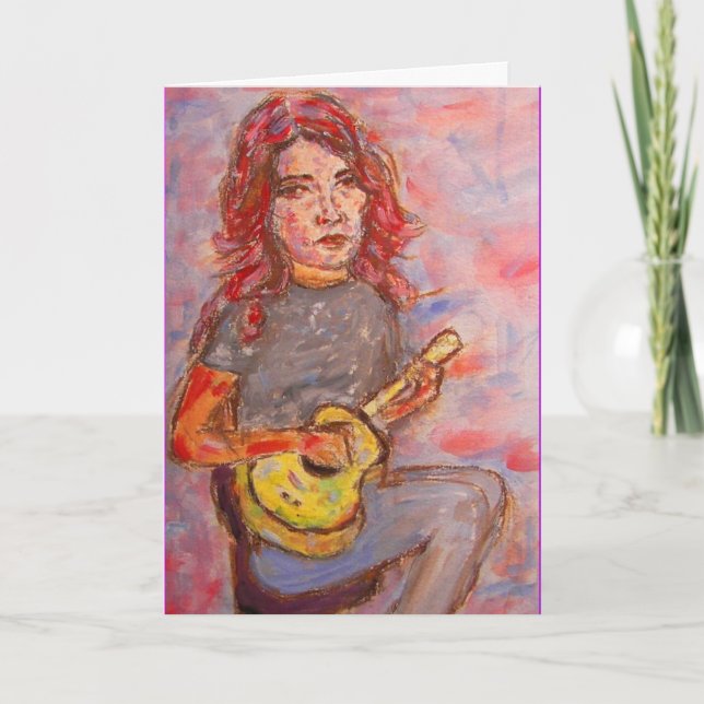 lycklig ukulele-dagar kort (Framsida)