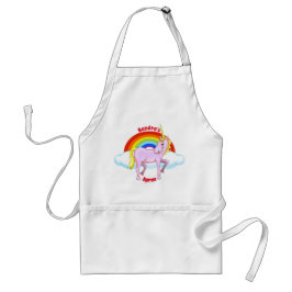 Lycklig Unicorn Apron Förkläde