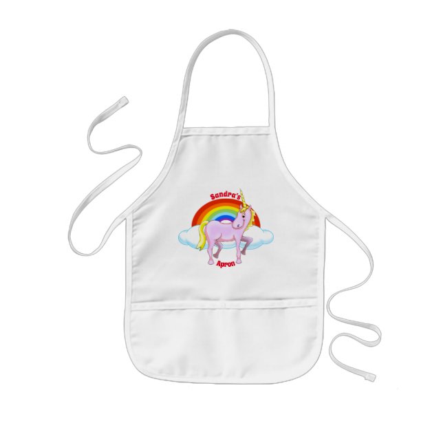 Lycklig Unicorn Children's Apron Barnförkläde (Framsidan)