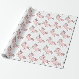 Lycklig Unicorn Horn Rosa Candy Stars Baby Shower Presentpapper