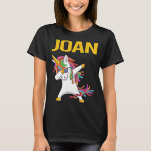 Lycklig Unicorn - Joan Namn T Shirt
