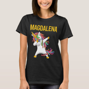 Lycklig Unicorn - Magdalena Namn T Shirt