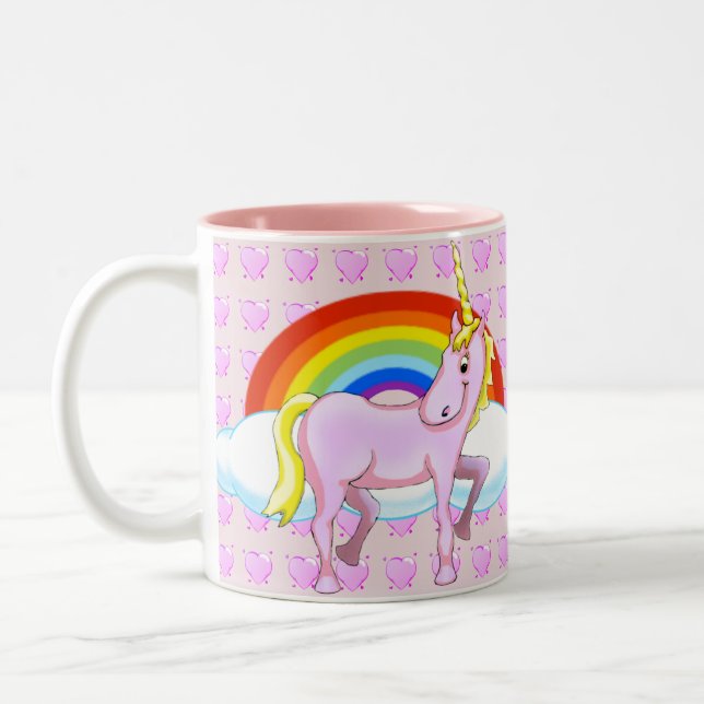 Lycklig Unicorn Mugg (Vänster)