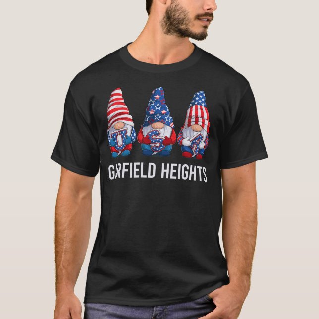 Lycklig USA Garfield Heights T Shirt (Framsida)