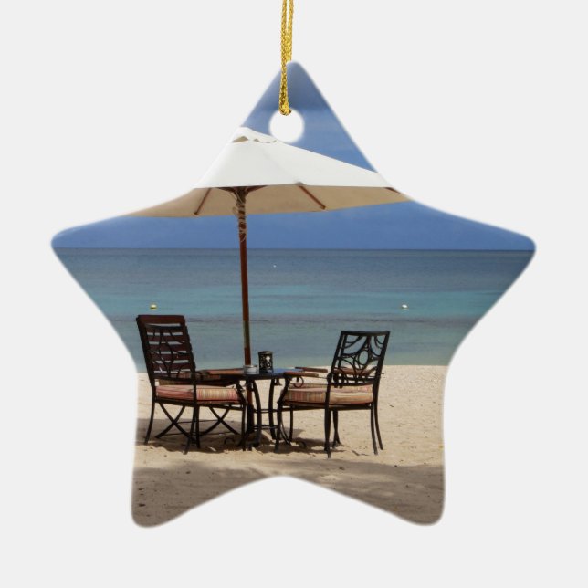 Lycklig ut julgransprydnad keramik (Framsidan)