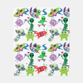 Lycklig Utomjordingar Rockin' Fleecefilt