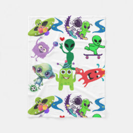 Lycklig Utomjordingar Rockin' Fleecefilt