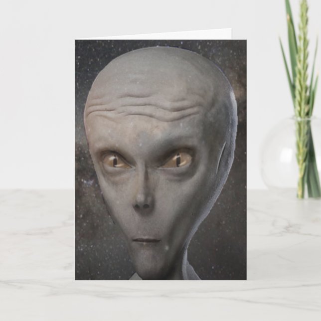 Lycklig utomjordisk kidnappningdag - mars 20th kort (Framsida)