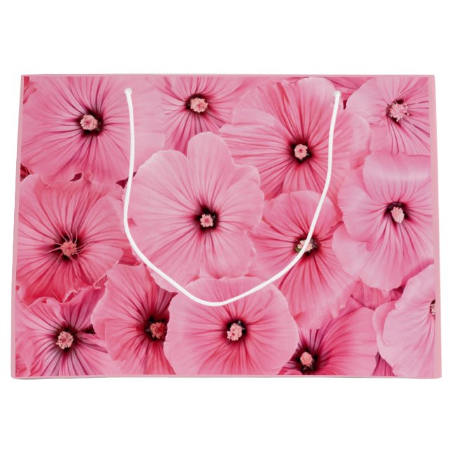 LYCKLIG-UTSÄDE, STORA GLOSSY GIFT BAG W/ PINKS (Framsidan)