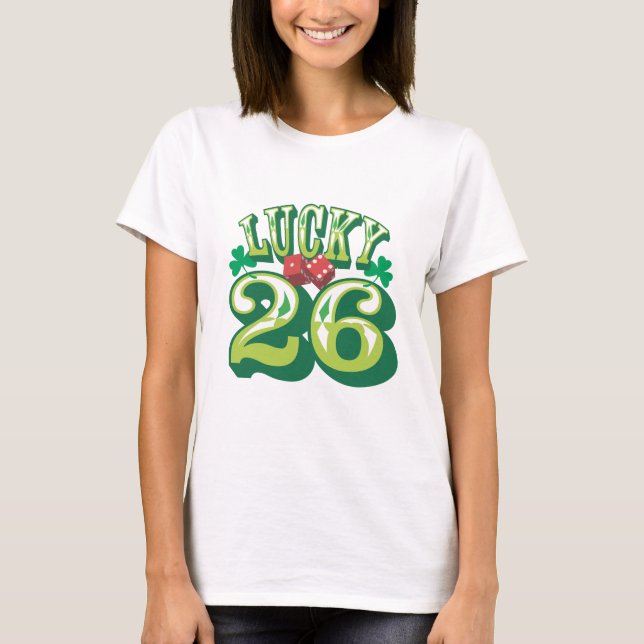 Lycklig utslagsplats 26 tee shirt (Framsida)