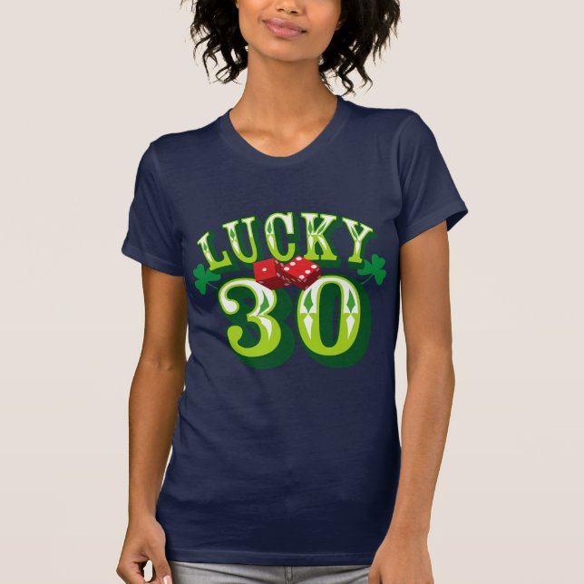 Lycklig utslagsplats 30 (för lusdrottningen) t-shirt (Framsida)