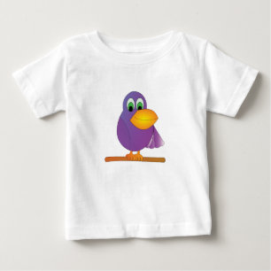 Lycklig utslagsplats för lilapapegojababy tee shirt