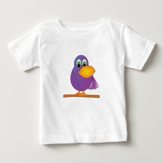 Lycklig utslagsplats för lilapapegojababy tee shirt (Framsida)