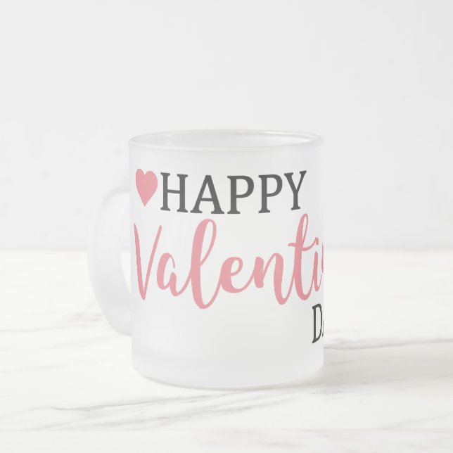 Lycklig v-day-kaffe Mugg (Framsida vänster)