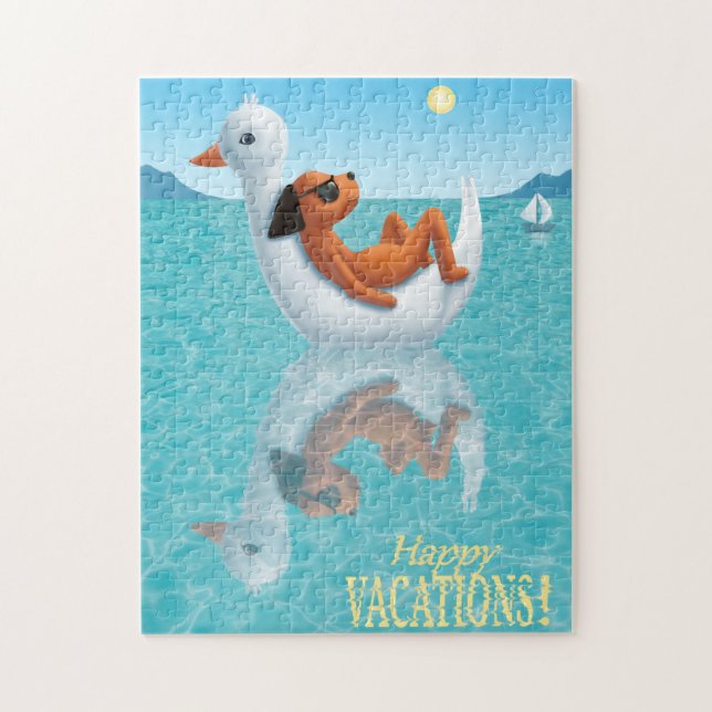 Lycklig Vacations! Pussel (Vertikal)