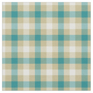 Lycklig, vacker, blå tartan mönster modern tyg