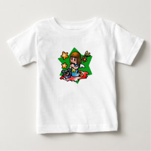 Lycklig Våg Angel med Harp Tee
