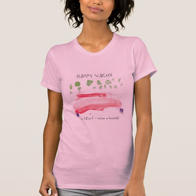 Lycklig vagndamtank vid MAXarT Tee (Framsida)