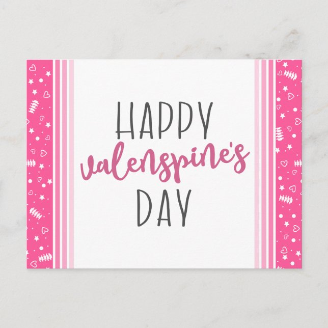 Lycklig Valenspinnens dag, Chiropraktic Vykort (Framsida)