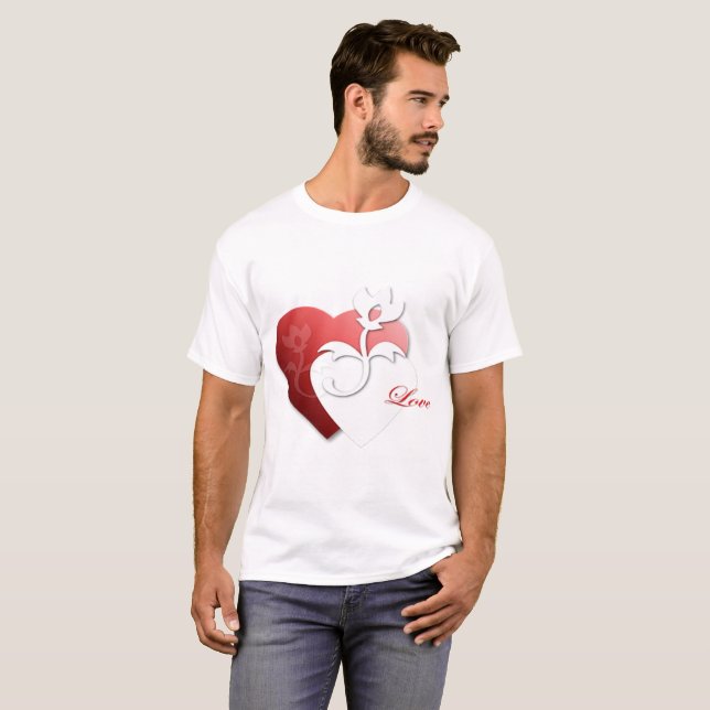 Lycklig VALENTIN 2018 T-shirt (Hel framsida)