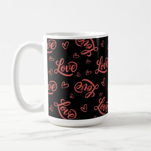 lycklig valentin dag kärlek dig kaffemugg (Vänster)