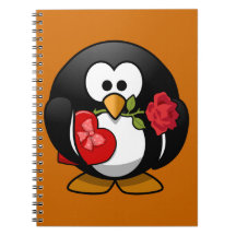 Lycklig valentin dagpingvin