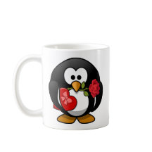 Lycklig valentin dagpingvin