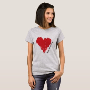 Lycklig valentin dagtshirt tee shirt